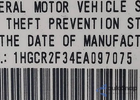 2014 Honda Accord Lx из США, поврежденный, VIN 1HGCR2F34EA097075